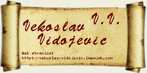 Vekoslav Vidojević vizit kartica